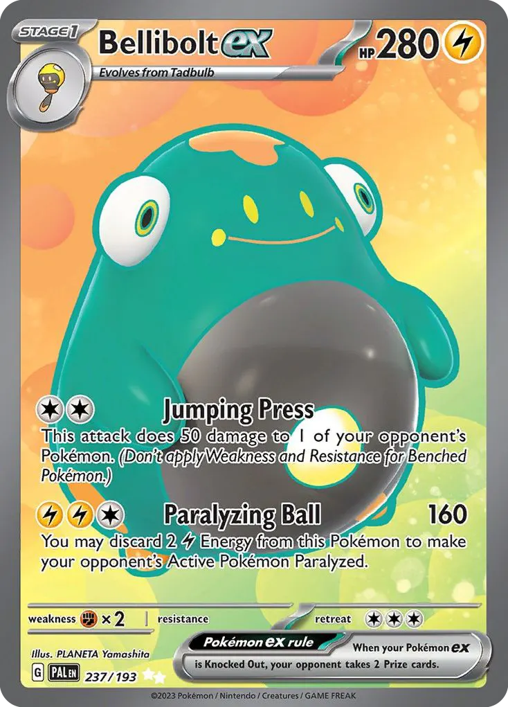 Bellibolt ex — Paldea Evolved 237 Pokémon card