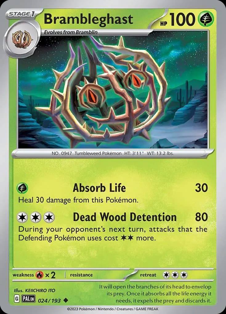 Brambleghast — Paldea Evolved 24 Pokémon card