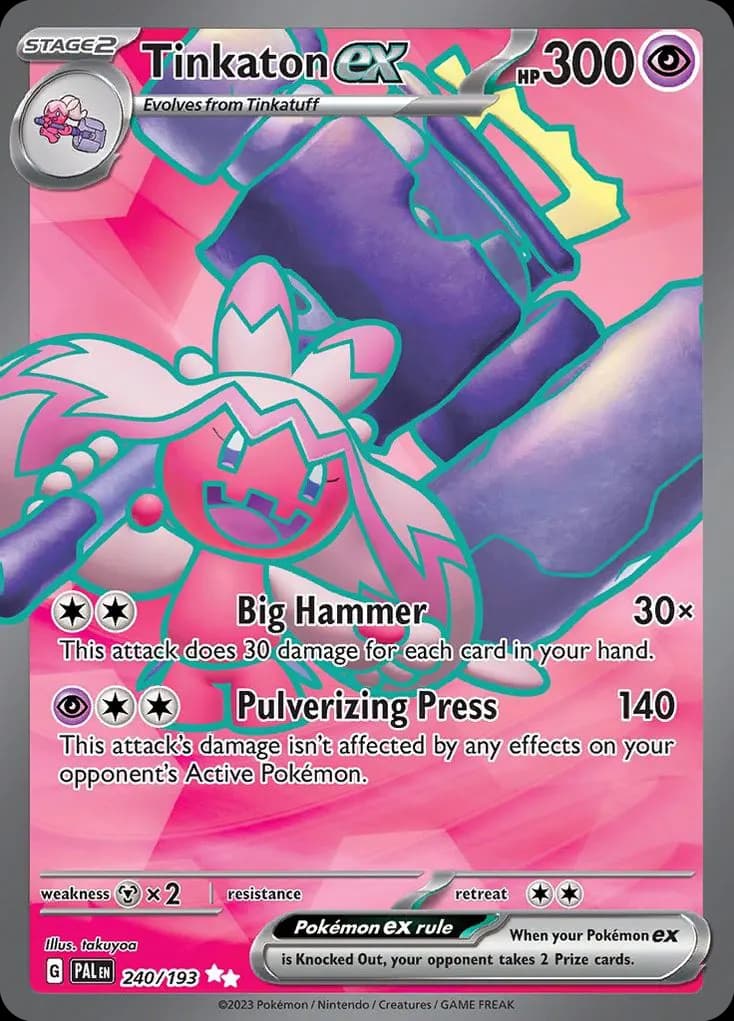 Tinkaton ex — Paldea Evolved 240 Pokémon card