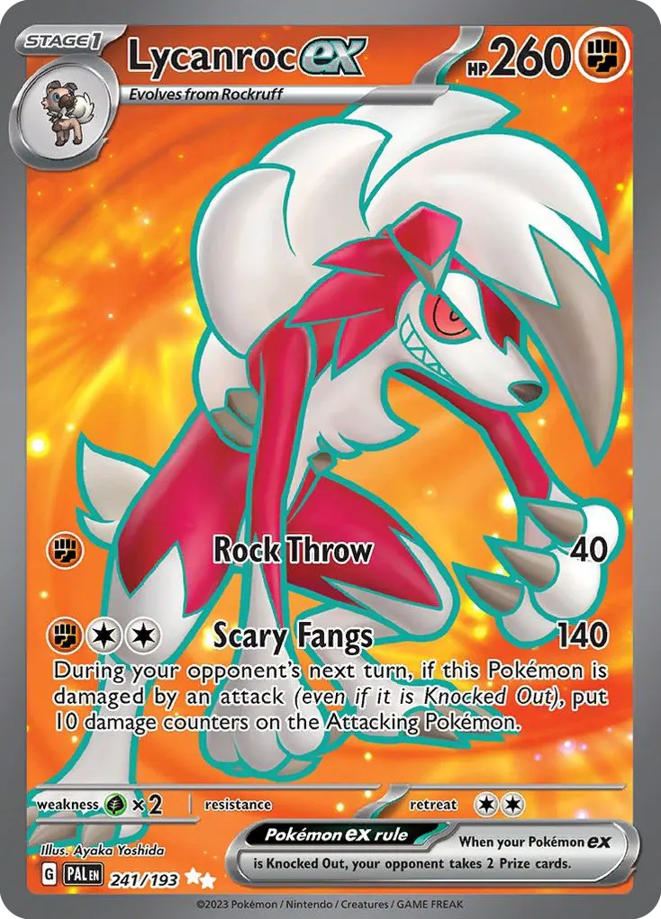 Lycanroc ex — Paldea Evolved 241 Pokémon card