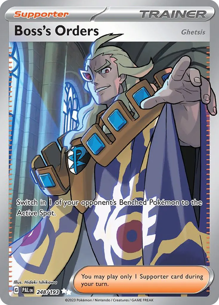 Boss's Orders (Ghetsis) — Paldea Evolved 248 Pokémon card