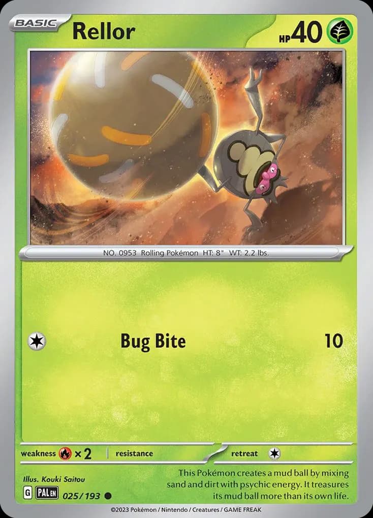 Rellor — Paldea Evolved 25 Pokémon card