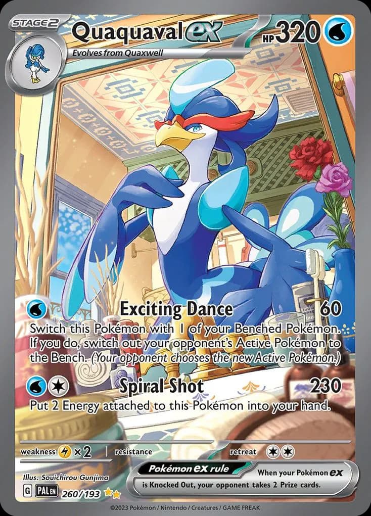 Quaquaval ex — Paldea Evolved 260 Pokémon card