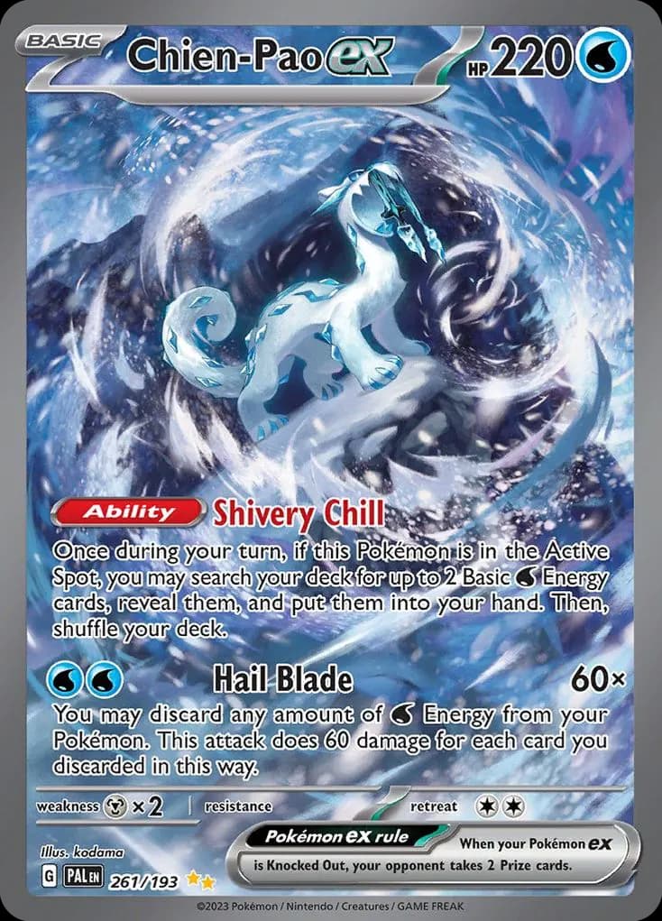 Chien-Pao ex — Paldea Evolved 261 Pokémon card