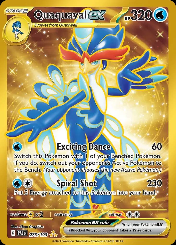 Quaquaval ex — Paldea Evolved 273 Pokémon card