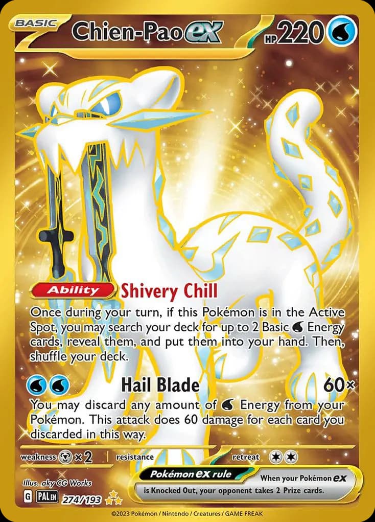 Chien-Pao ex — Paldea Evolved 274 Pokémon card