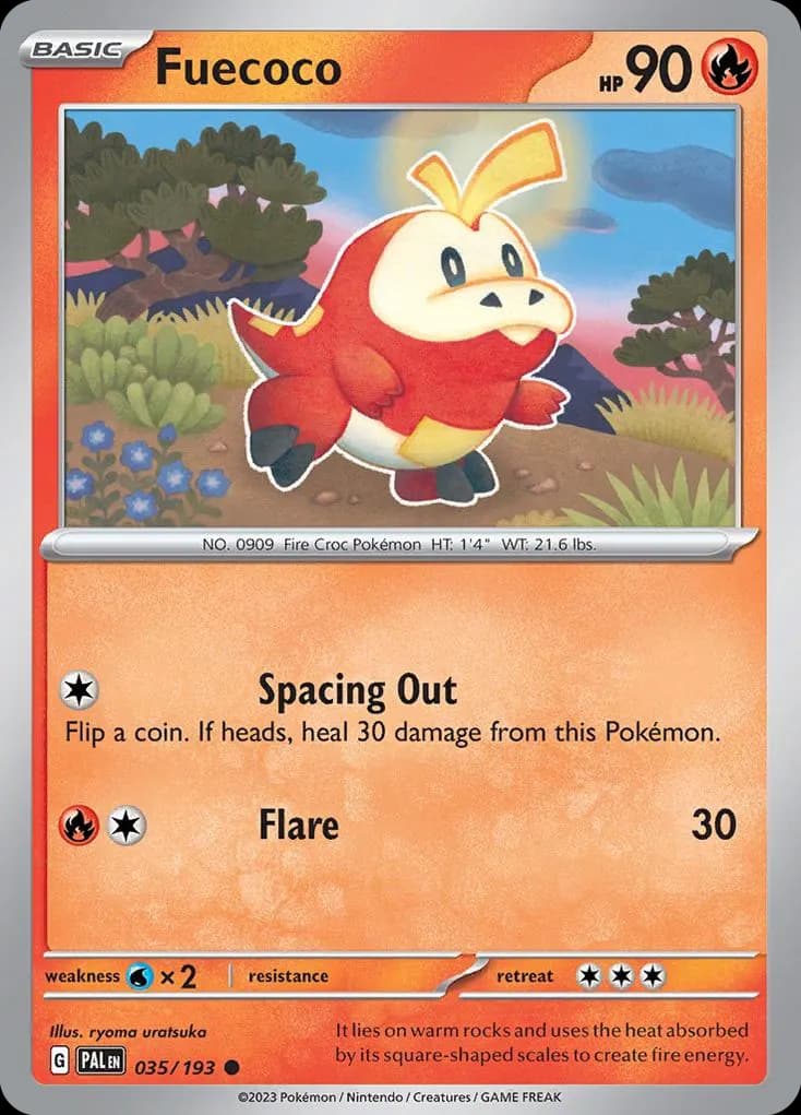 Fuecoco — Paldea Evolved 35 Pokémon card