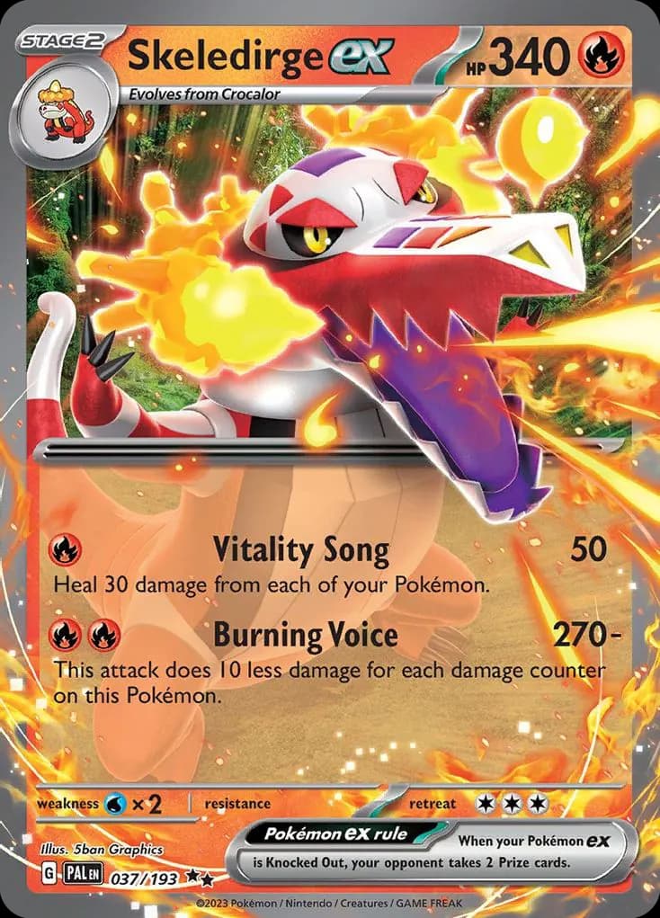 Skeledirge ex — Paldea Evolved 37 Pokémon card
