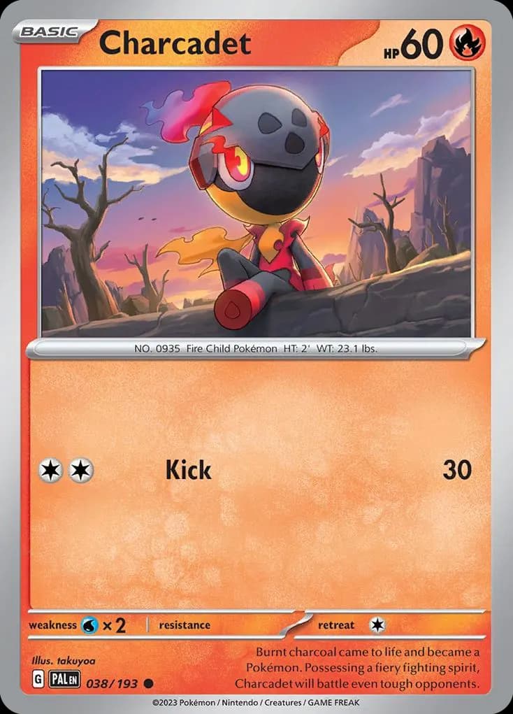 Charcadet — Paldea Evolved 38 Pokémon card