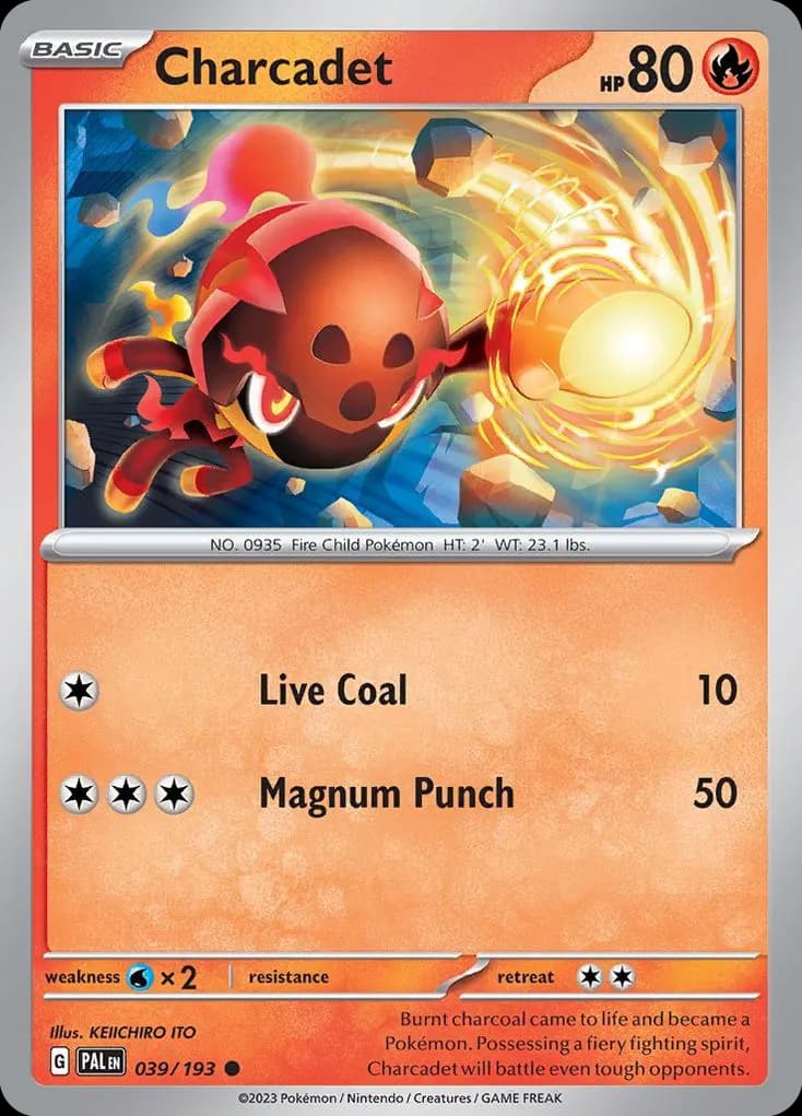Charcadet — Paldea Evolved 39 Pokémon card