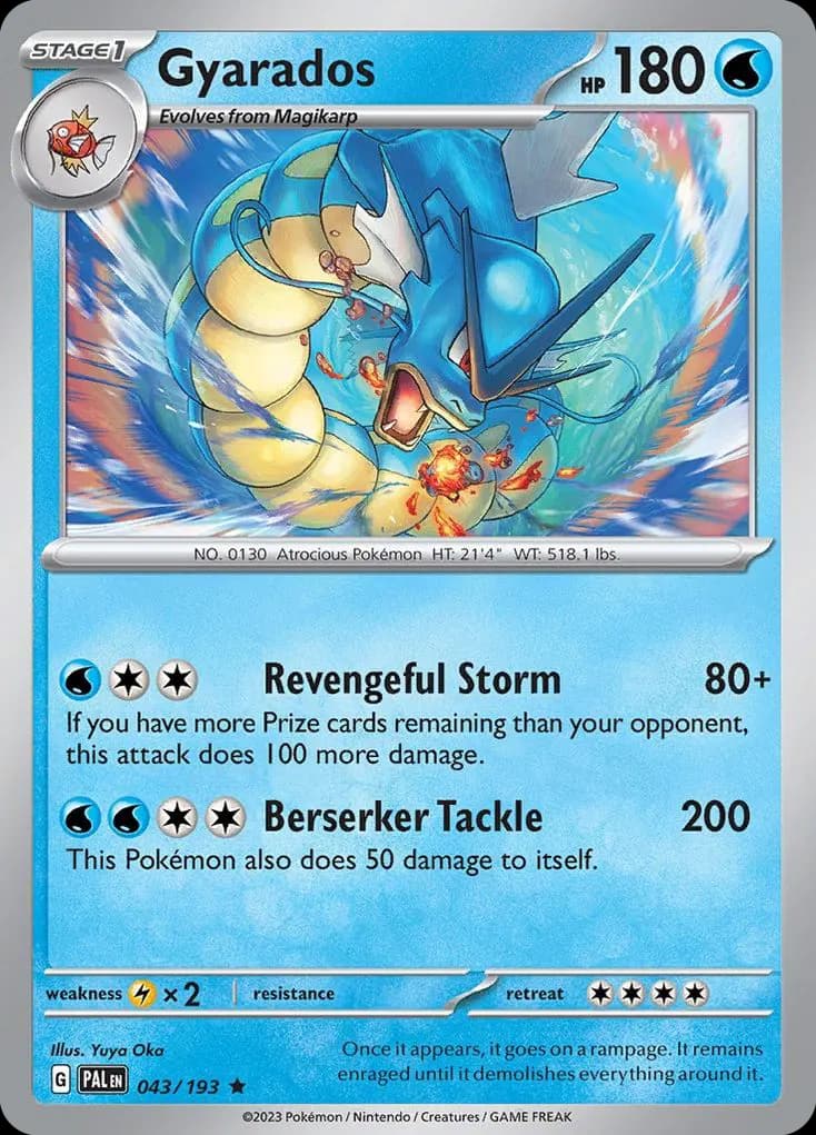Gyarados — Paldea Evolved 43 Pokémon card