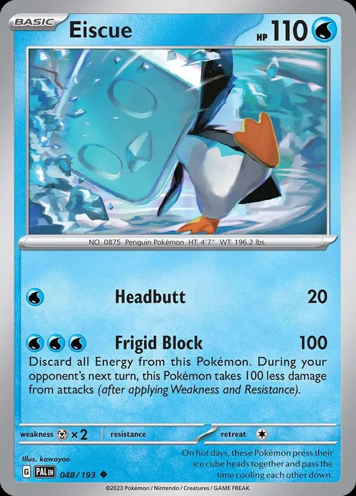 Eiscue — Paldea Evolved 48 Pokémon card