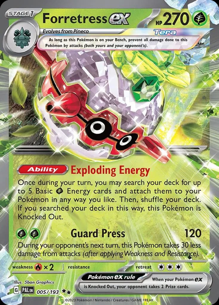 Forretress ex — Paldea Evolved 5 Pokémon card