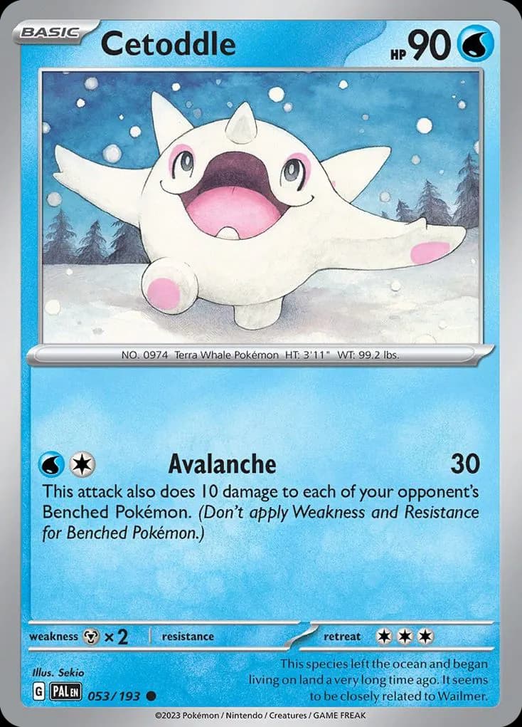 Cetoddle — Paldea Evolved 53 Pokémon card