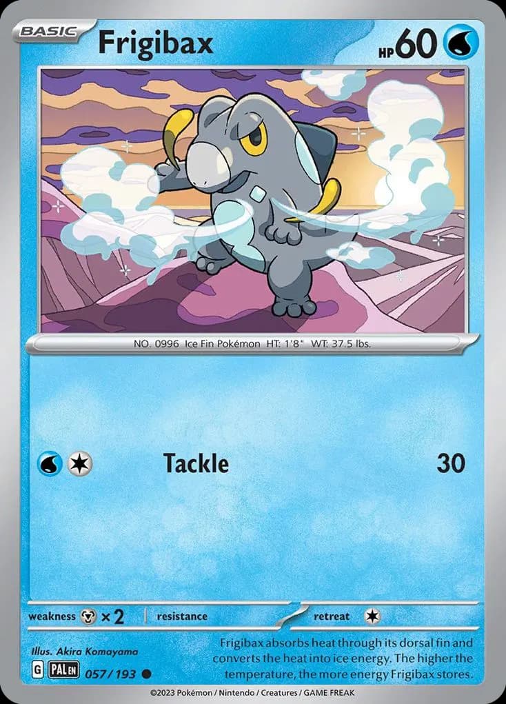 Frigibax — Paldea Evolved 57 Pokémon card