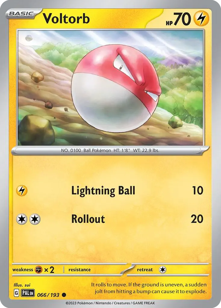 Voltorb — Paldea Evolved 66 Pokémon card