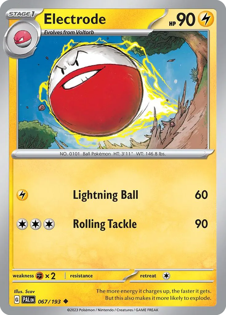 Electrode — Paldea Evolved 67 Pokémon card