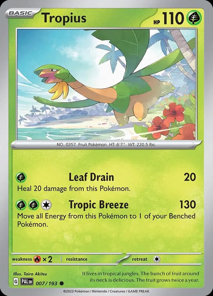Tropius — Paldea Evolved 7 Pokémon card