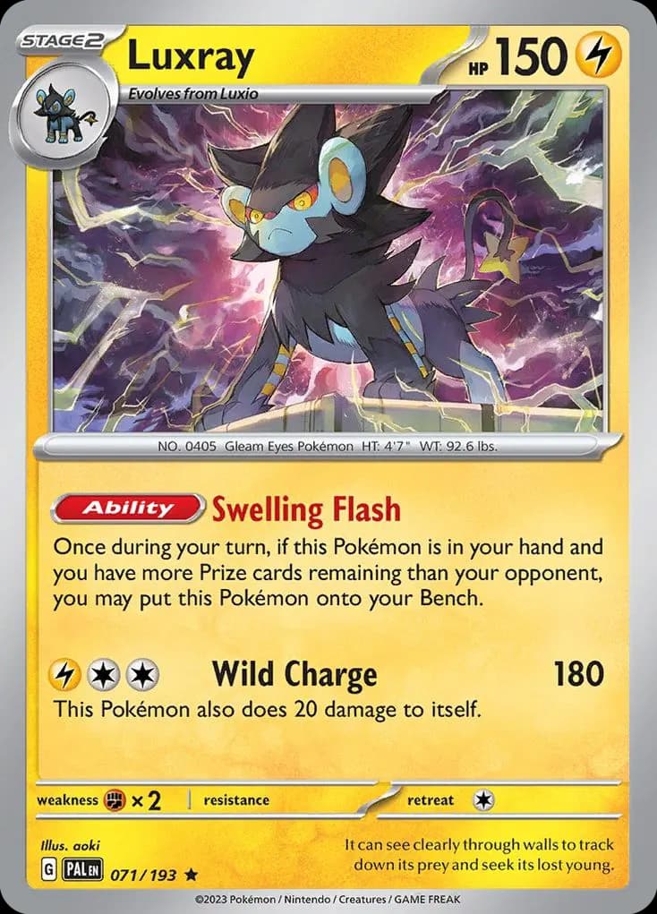 Luxray — Paldea Evolved 71 Pokémon card