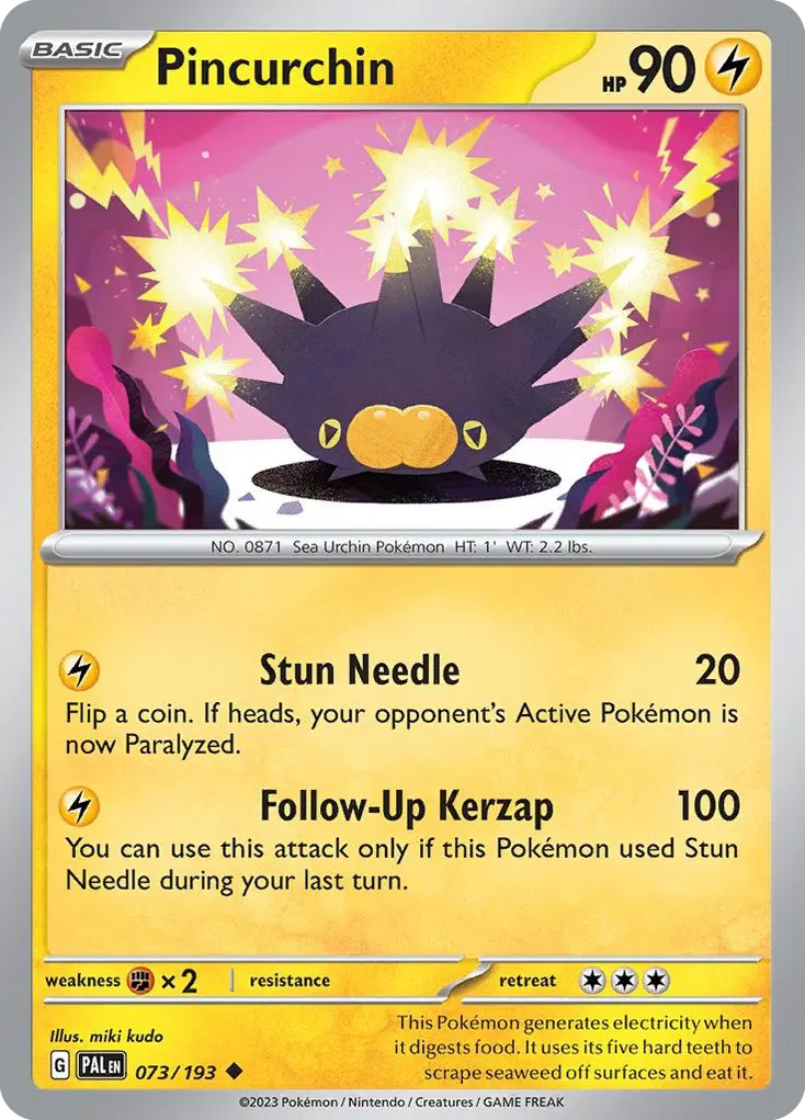Pincurchin — Paldea Evolved 73 Pokémon card