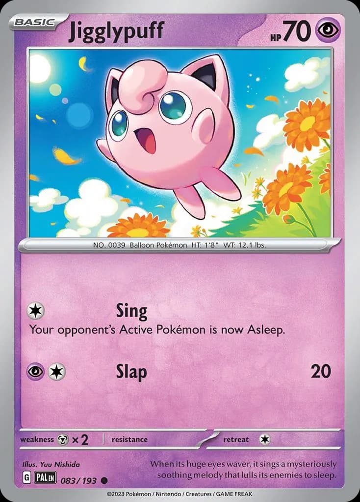 Jigglypuff — Paldea Evolved 83 Pokémon card