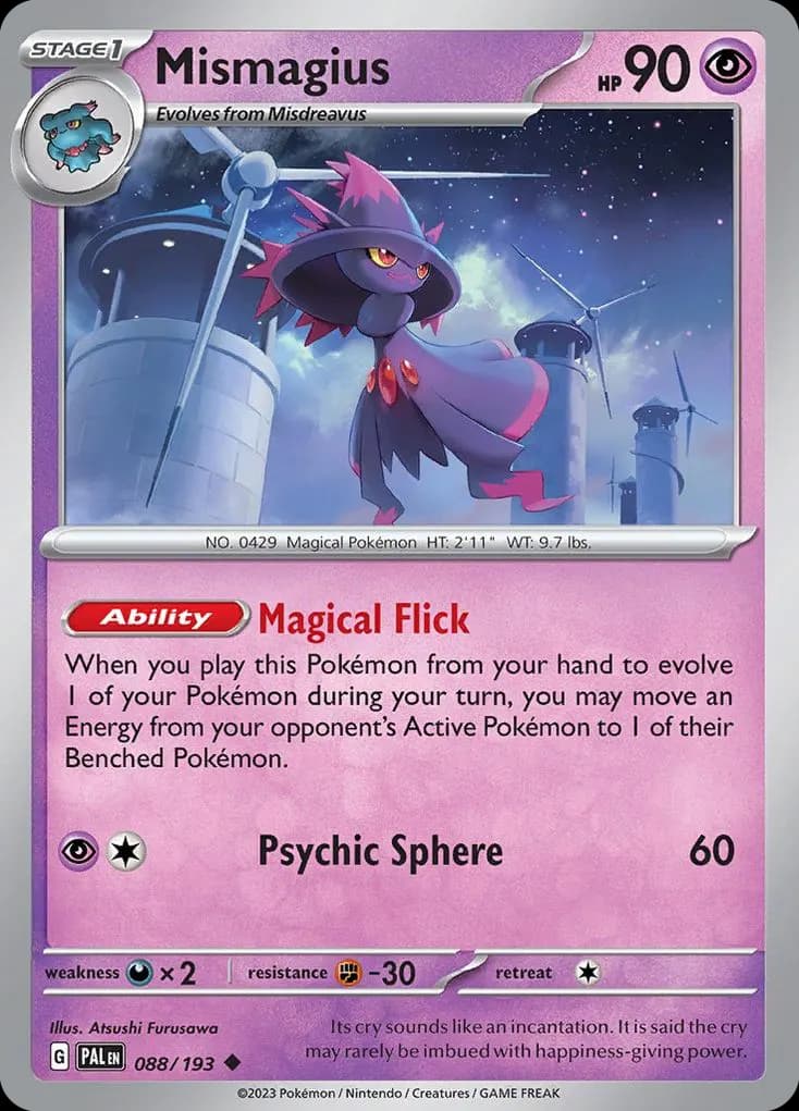 Mismagius — Paldea Evolved 88 Pokémon card
