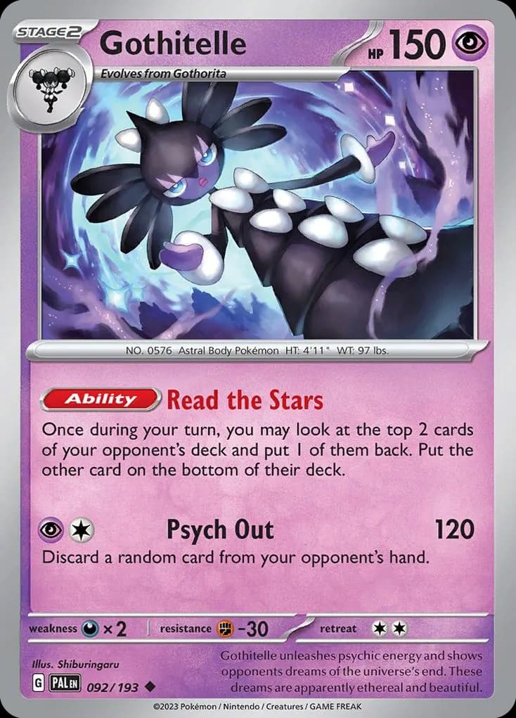 Gothitelle — Paldea Evolved 92 Pokémon card