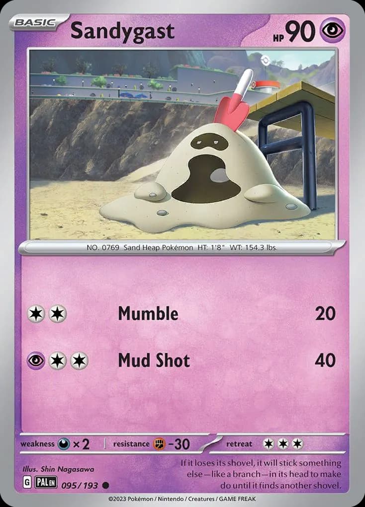 Sandygast — Paldea Evolved 95 Pokémon card