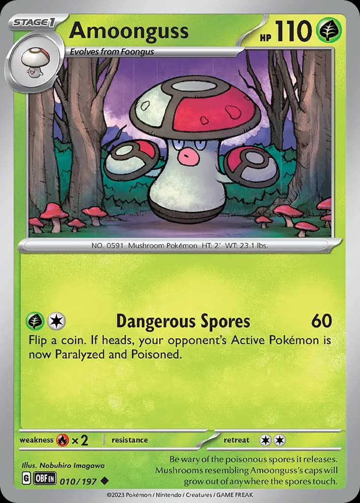 Amoonguss — Obsidian Flames 10 Pokémon card