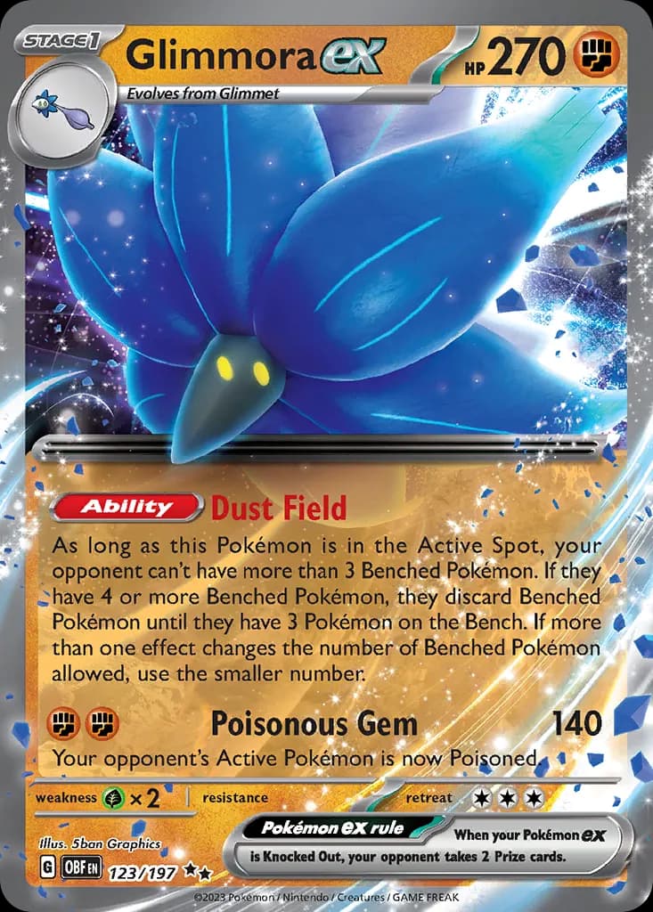 Glimmora ex — Obsidian Flames 123 Pokémon card