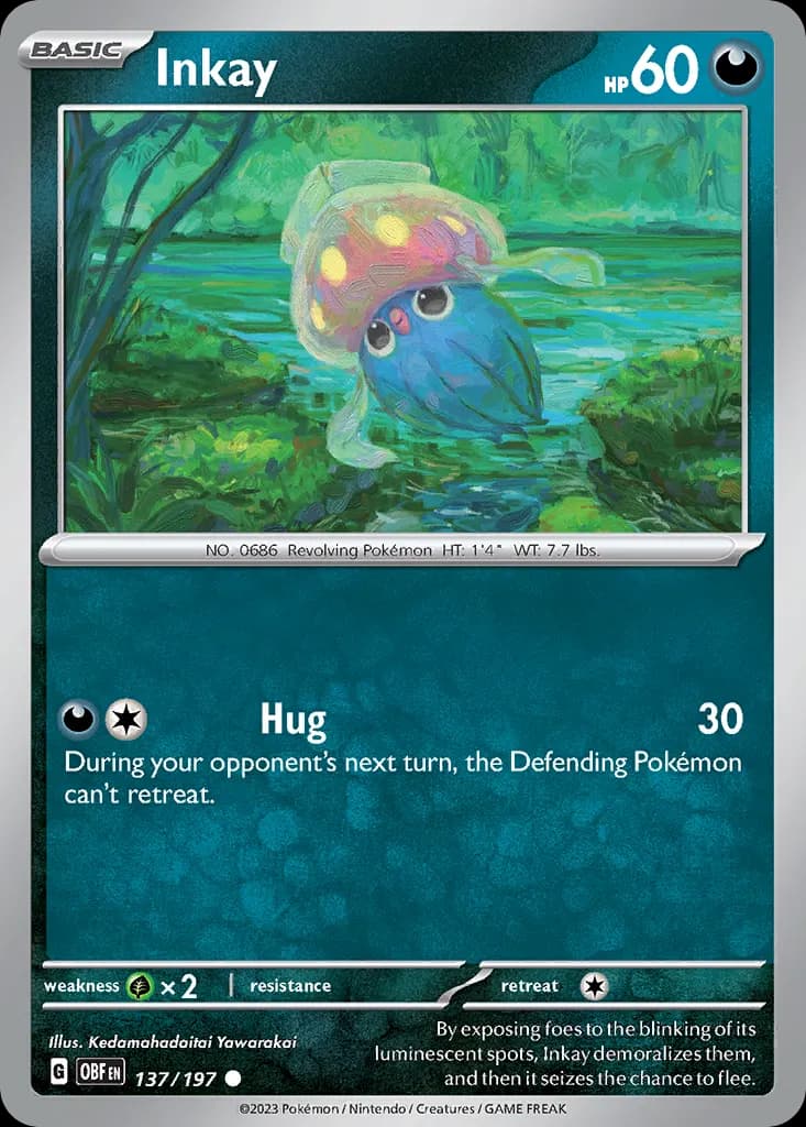 Inkay — Obsidian Flames 137 Pokémon card