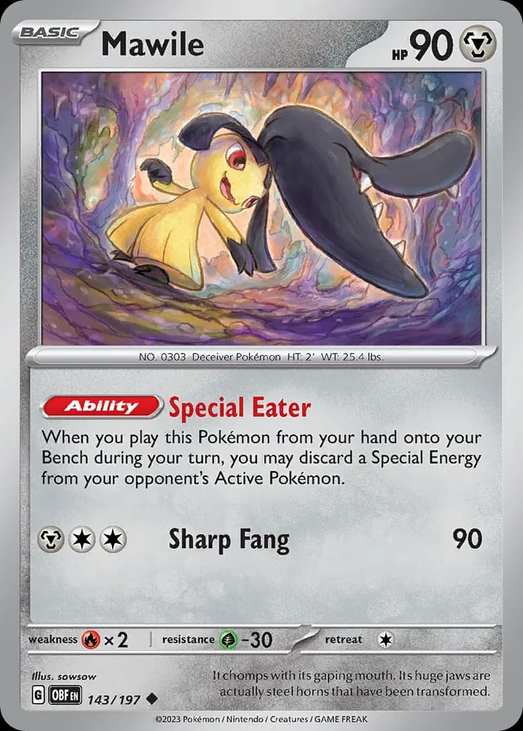 Mawile — Obsidian Flames 143 Pokémon card