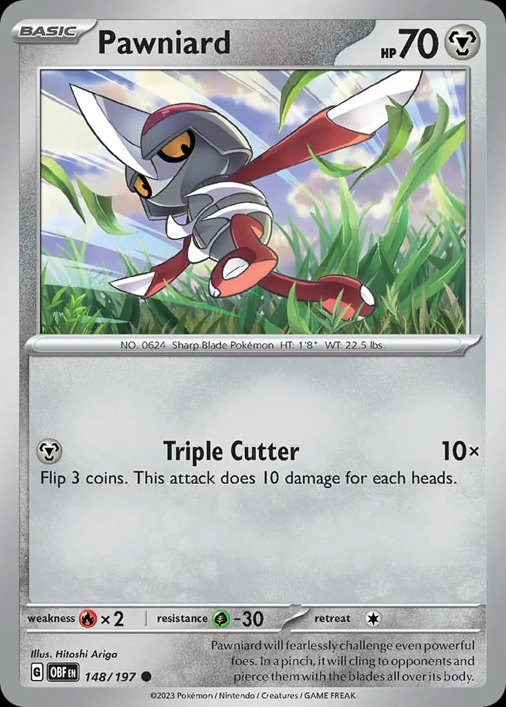 Pawniard — Obsidian Flames 148 Pokémon card