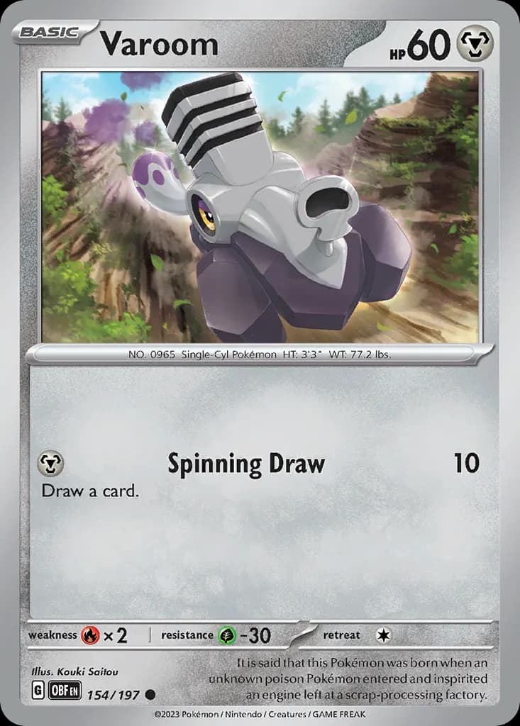 Varoom — Obsidian Flames 154 Pokémon card