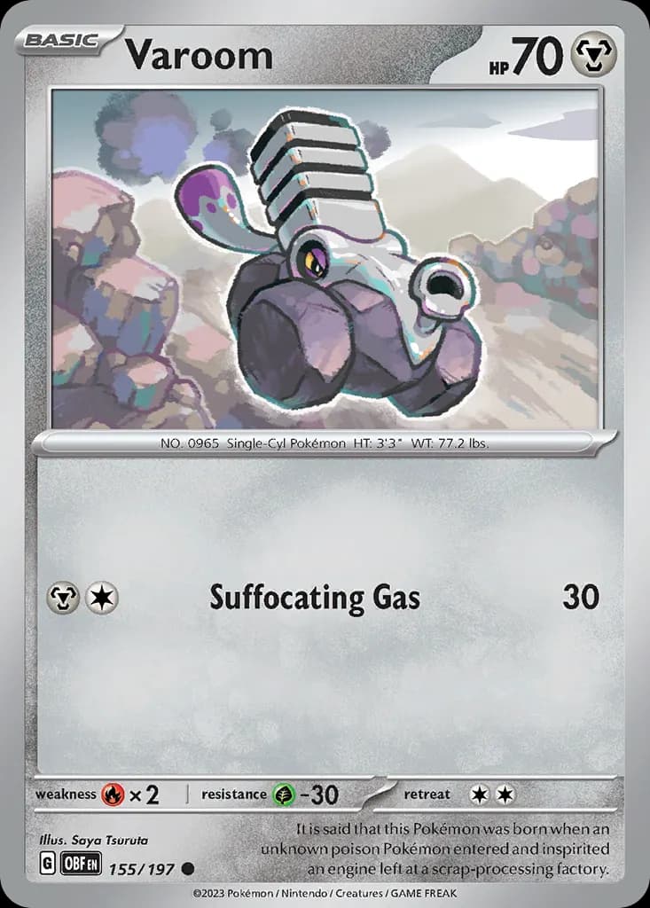 Varoom — Obsidian Flames 155 Pokémon card