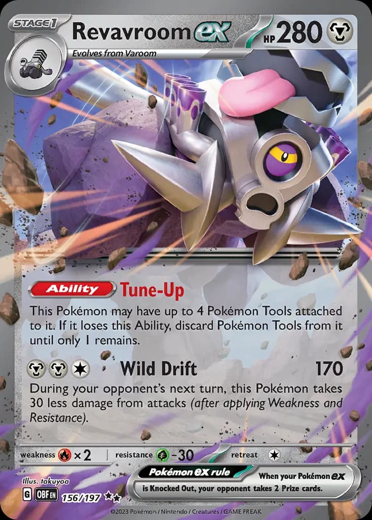 Revavroom ex — Obsidian Flames 156 Pokémon card