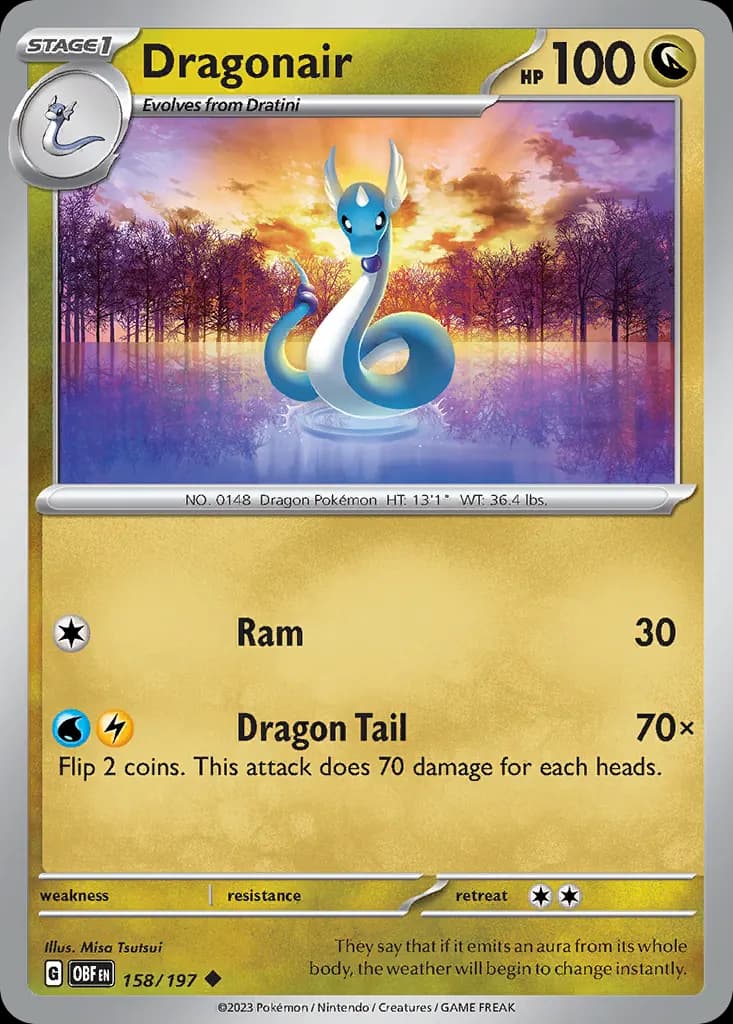 Dragonair — Obsidian Flames 158 Pokémon card