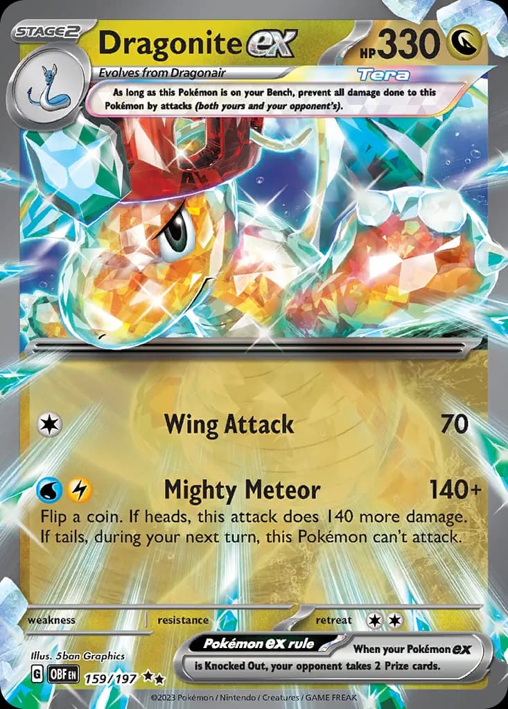 Dragonite ex — Obsidian Flames 159 Pokémon card