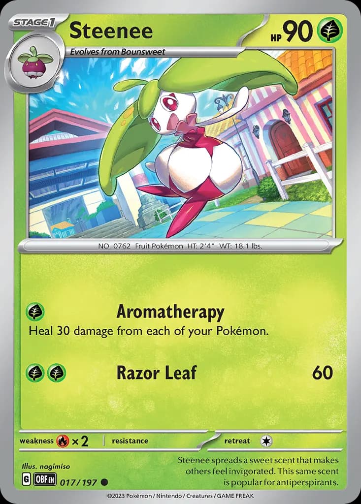 Steenee — Obsidian Flames 17 Pokémon card