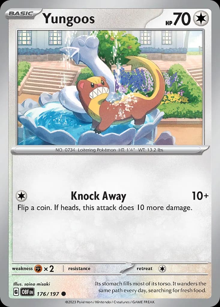 Yungoos — Obsidian Flames 176 Pokémon card