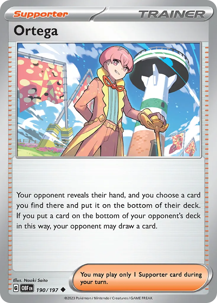 Ortega — Obsidian Flames 190 Pokémon card