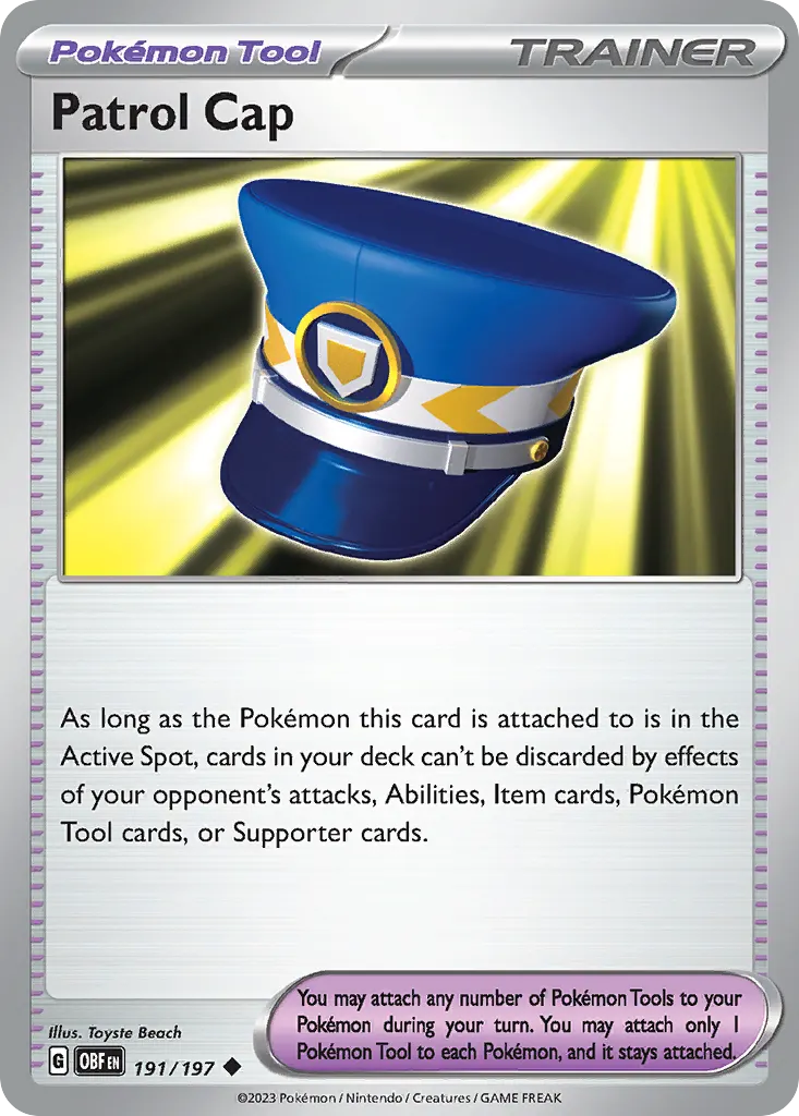 Patrol Cap — Obsidian Flames 191 Pokémon card