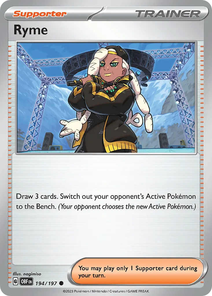 Ryme — Obsidian Flames 194 Pokémon card