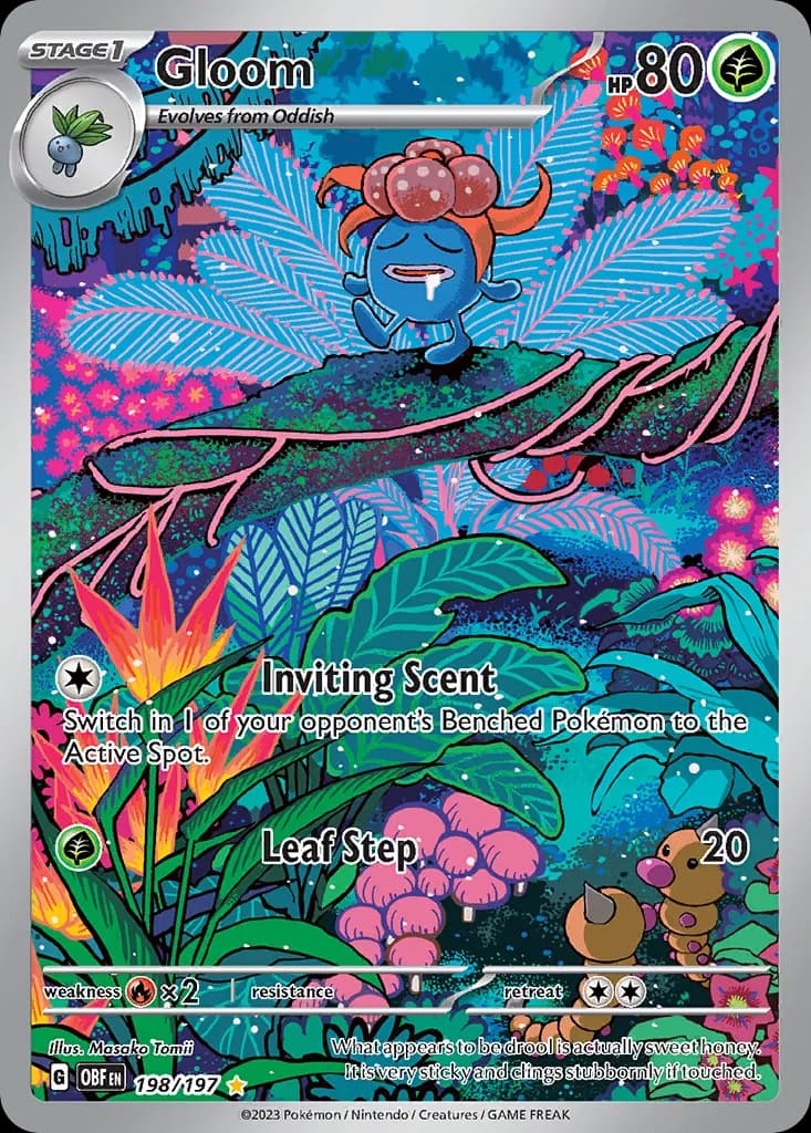 Gloom — Obsidian Flames 198 Pokémon card