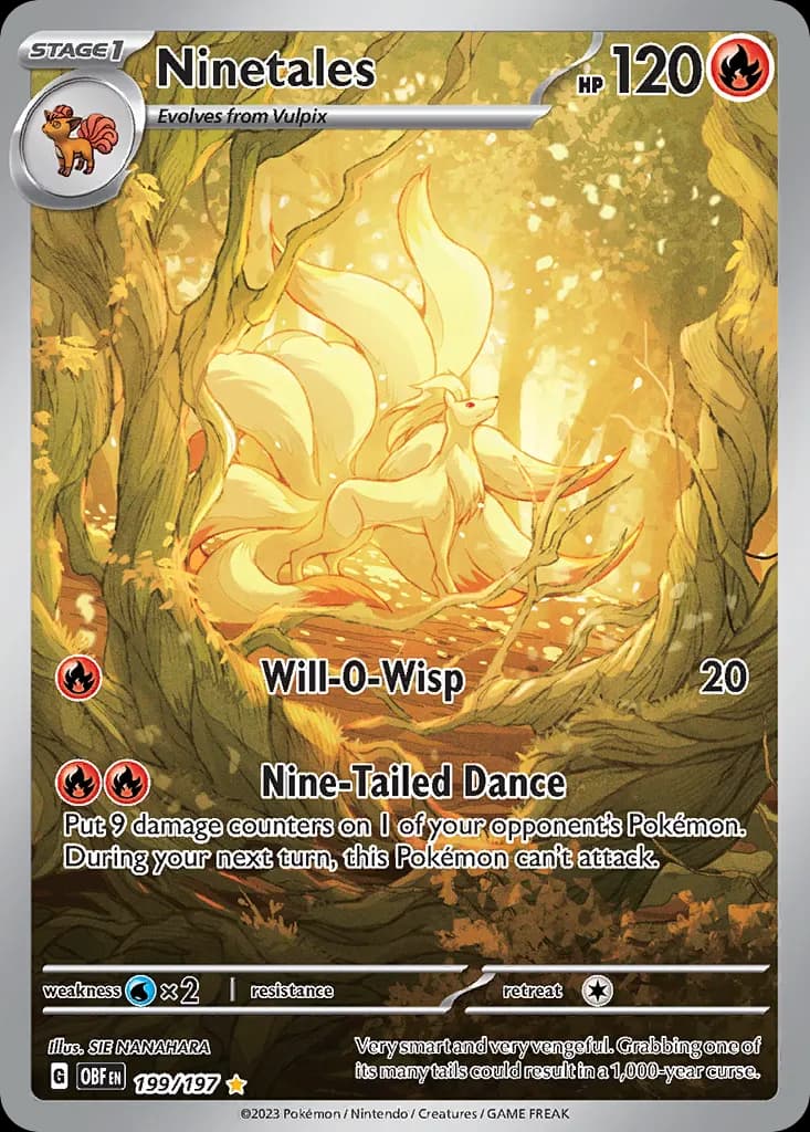 Ninetales — Obsidian Flames 199 Pokémon card