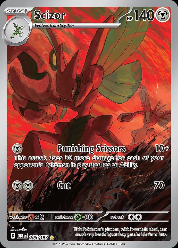 Scizor — Obsidian Flames 205 Pokémon card