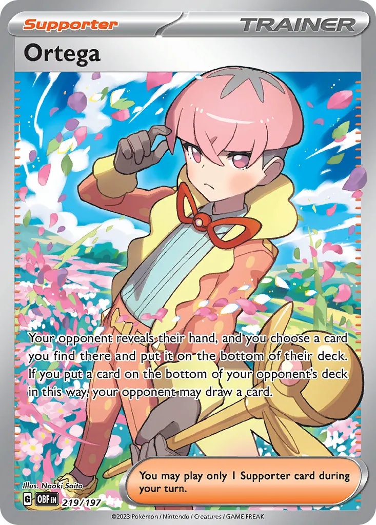 Ortega — Obsidian Flames 219 Pokémon card