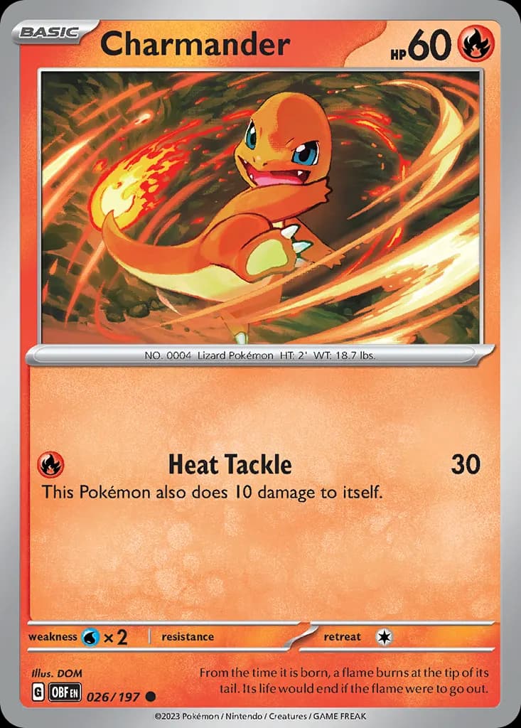 Charmander — Obsidian Flames 26 Pokémon card