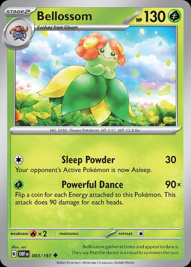 Bellossom — Obsidian Flames 3 Pokémon card