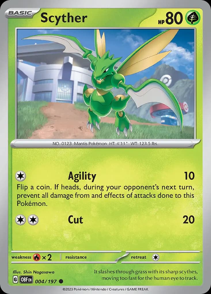 Scyther — Obsidian Flames 4 Pokémon card